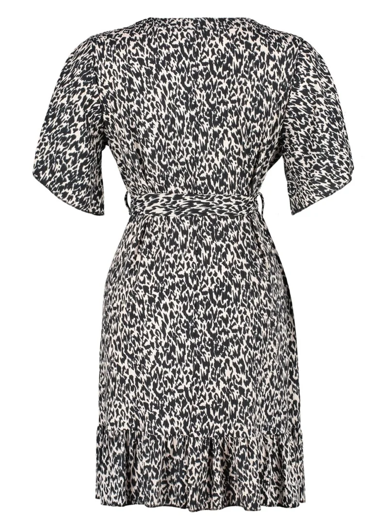 Trendyol Curve Tie Detail Printed Dress