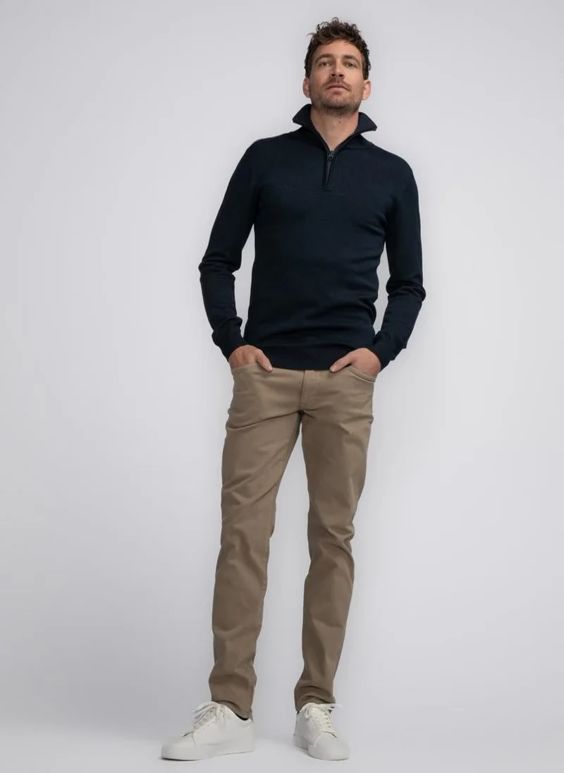 Petrol Industries 5120-Sky Captain Men Knitwear Collar Basic for Men | Best Price UAE