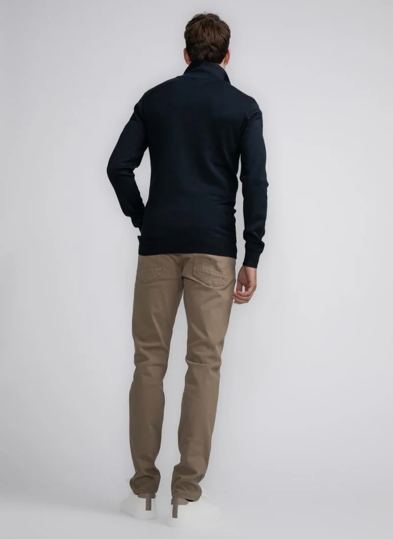 Petrol Industries 5120-Sky Captain Men Knitwear Collar Basic for Men | Best Price UAE