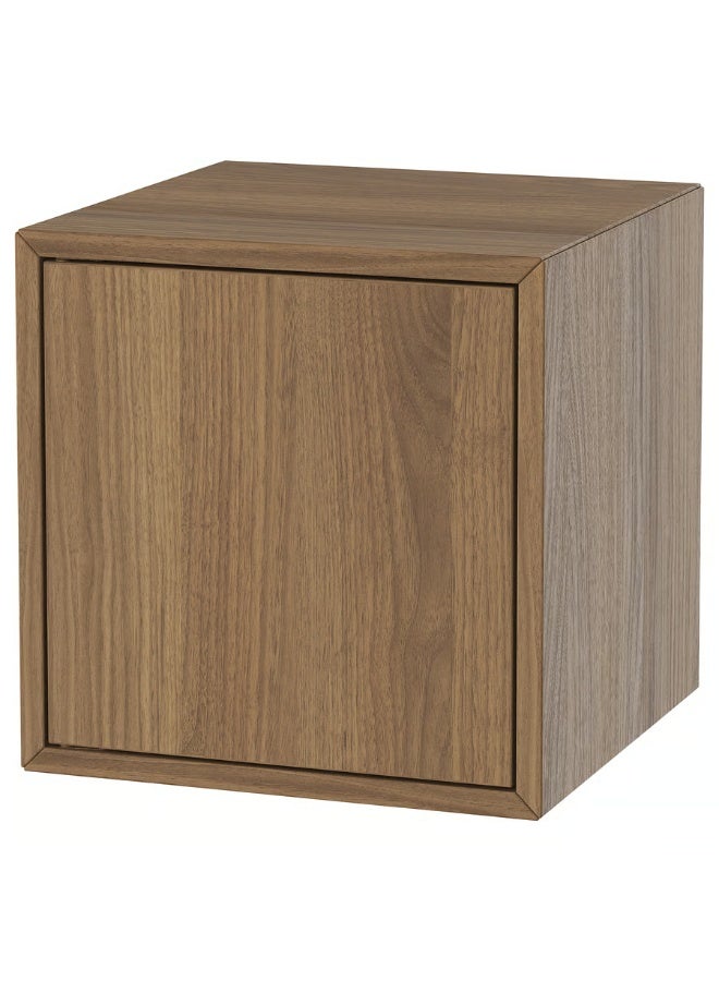 Cabinet with Door – Brown Walnut Effect, 35×35×35 cm | Modern Storage Cabinet for Home, Office & Bathroom - Image 1