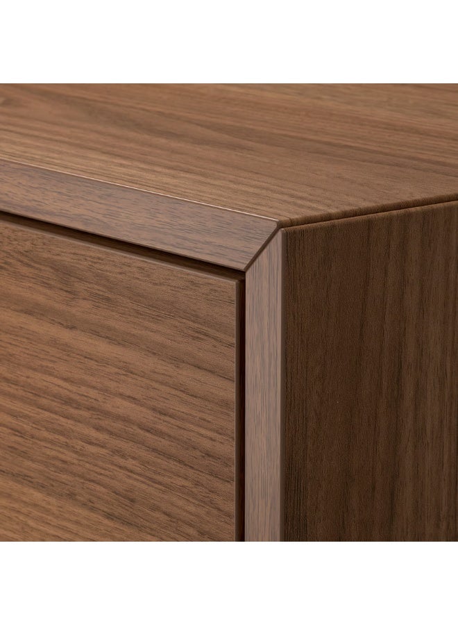 Cabinet with Door – Brown Walnut Effect, 35×35×35 cm | Modern Storage Cabinet for Home, Office & Bathroom - Image 2