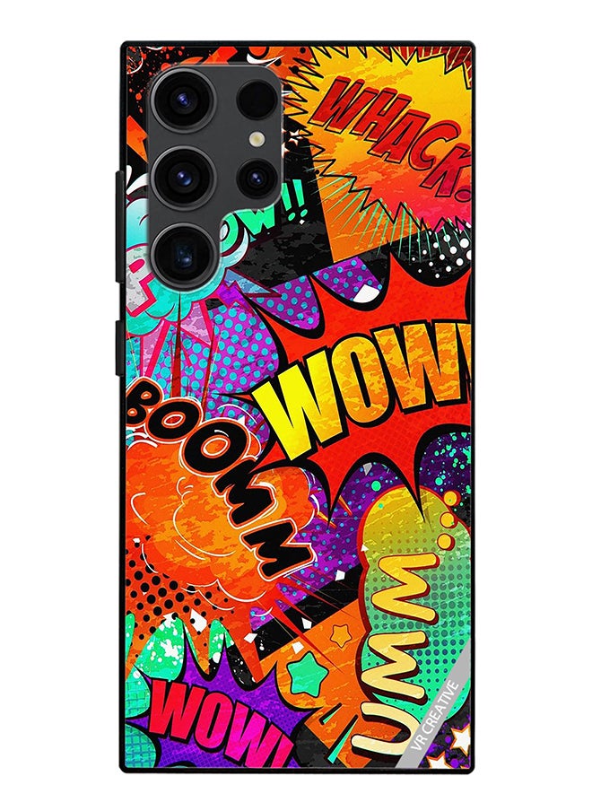 VR CREATIVE - Protective Case Cover For Samsung Galaxy S24 Ultra Multiple Sticker Design Multicolour - Image 1