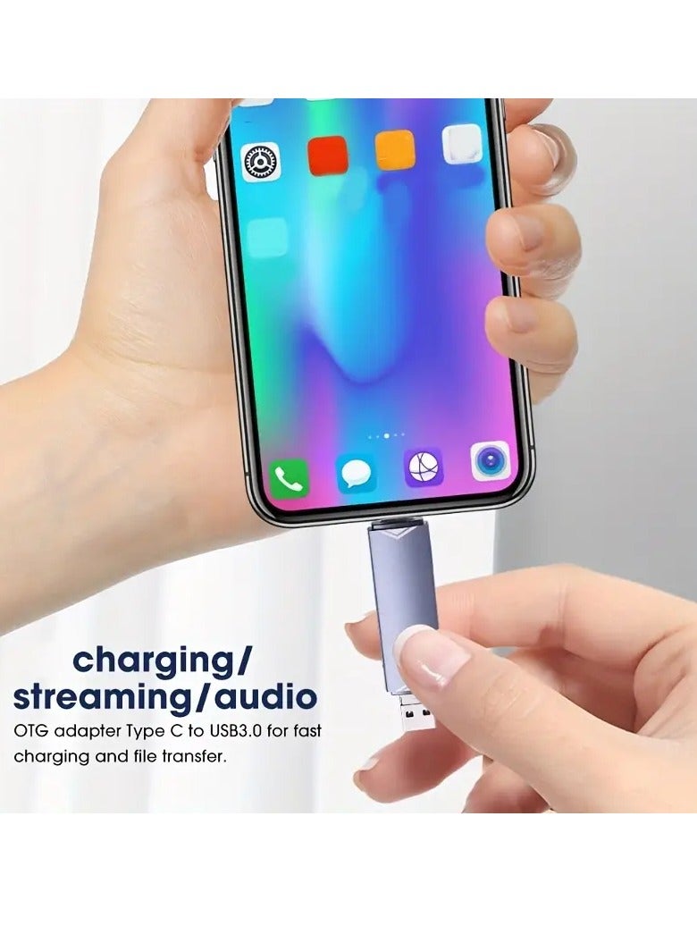 McDou SD card reader, 3 slots 5 in 1, USB3.0, USB-C interface storage adapter, high-speed data transfer, compatible with MacBook, Galaxy, laptops, Android devices, supports SD/SDXC/MicroSD/SDHC/U disk - Image 4