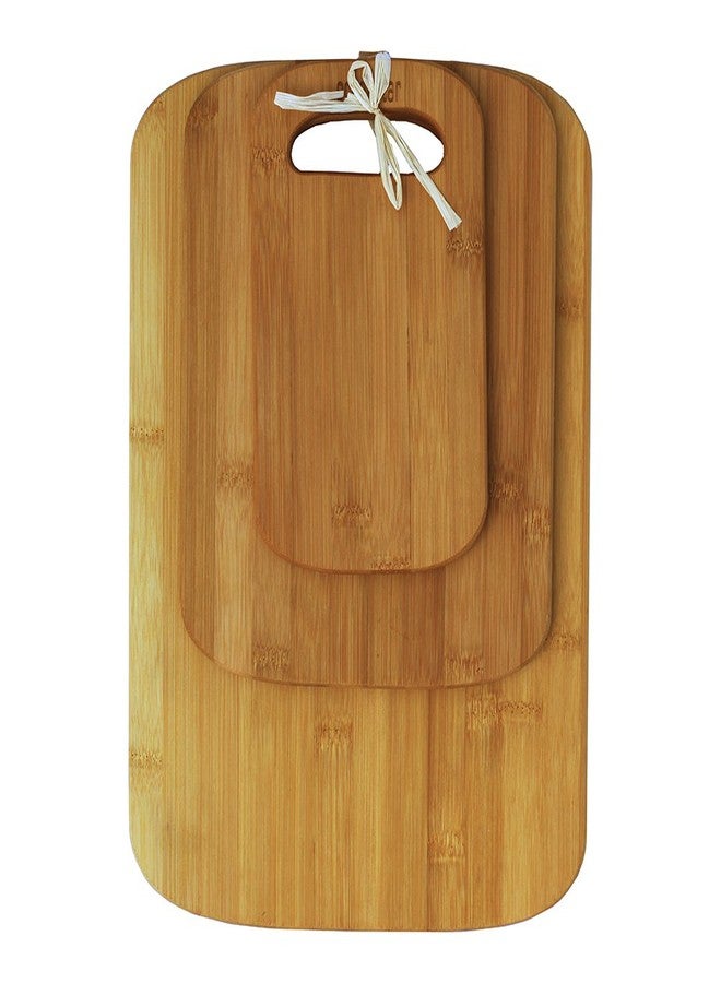 Oceanstar 3-Piece Bamboo Cutting Board Set, Natural - Image 2