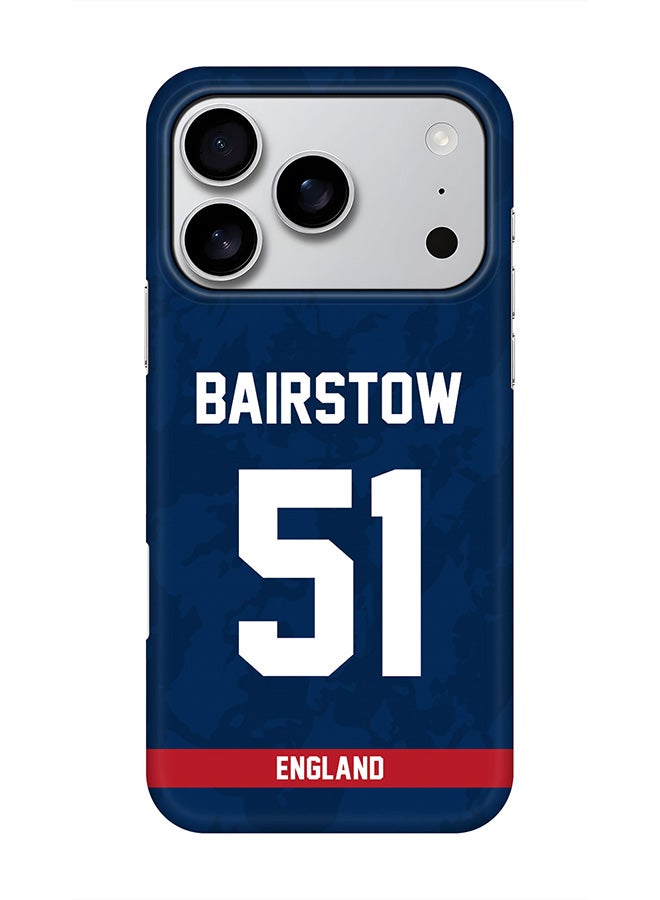 Stylizedd For iPhone 17 Pro,Case, [Compatible with MagSafe] Magnetic cover Slim fit Protection Matte, - England Jonny Bairstow, Jersey No 51