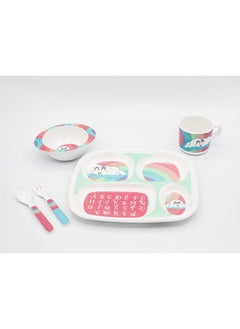 Bright Designs Kids 5 pieces Melamine Set Rainbow Sky  K8 