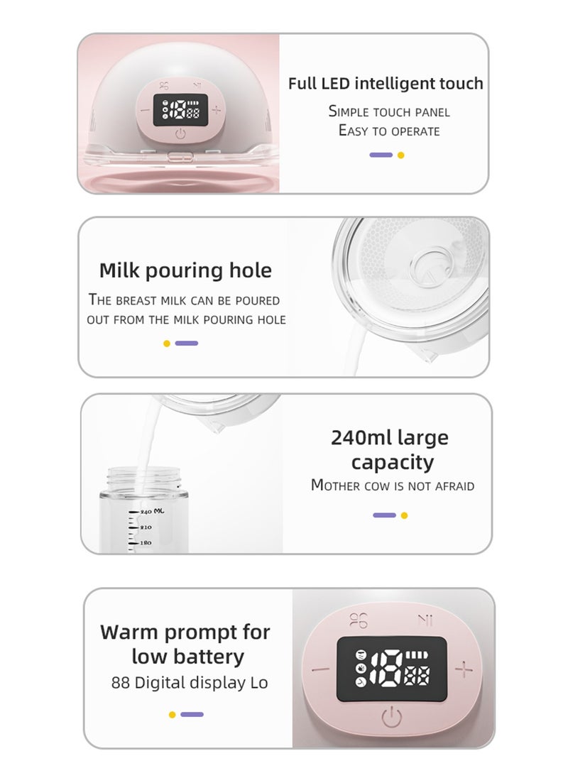 ألتوموم - مضخة ثدي كهربائية يمكن ارتداؤها بدون استخدام اليدين مع شاشة LED و3 أوضاع و9 مستوى وشفة 27 مم - Image 1