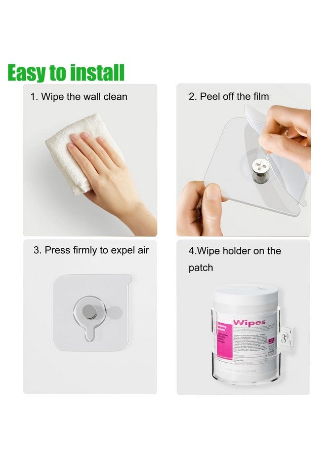 Heyrelda Wipes Holder for Heavy Duty Cleaning Wipes, Clear Acrylic Wall Mount Cleaning Wipes Dispenser Wall Bracket Wipes Rack for Hospital, Kitchen, Office, Garage (5.04" L x 5.31" W x 5.51" H) - Image 3