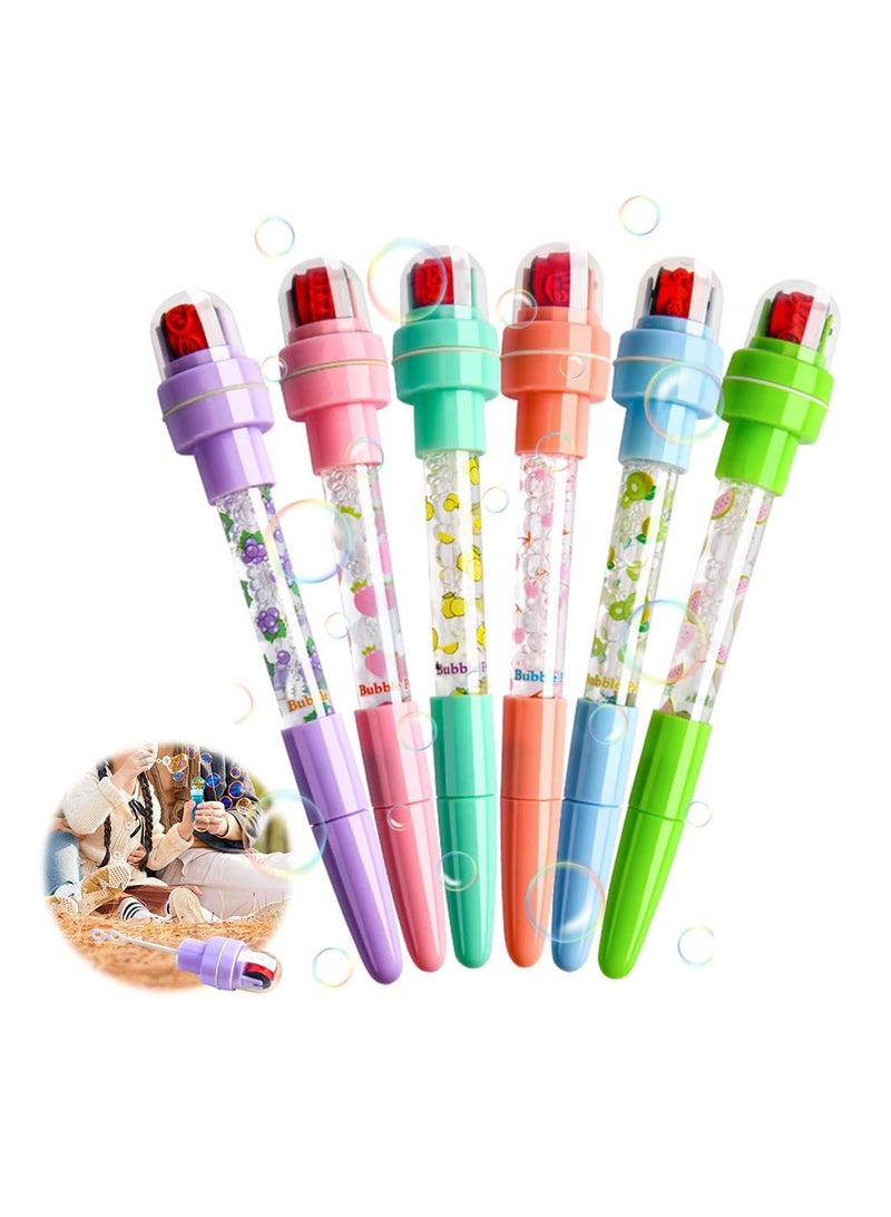 SYOSI Magic Blowing Ballpoint Pen for Kids, Creative 5 in1 Multifunctional Cartoon Seal Bubble Ballpoint Pen, Upgrade Magic Bubble Roller Stamp Ballpoint Pen for Children Students Gift Reward (6PCS) - Image 1