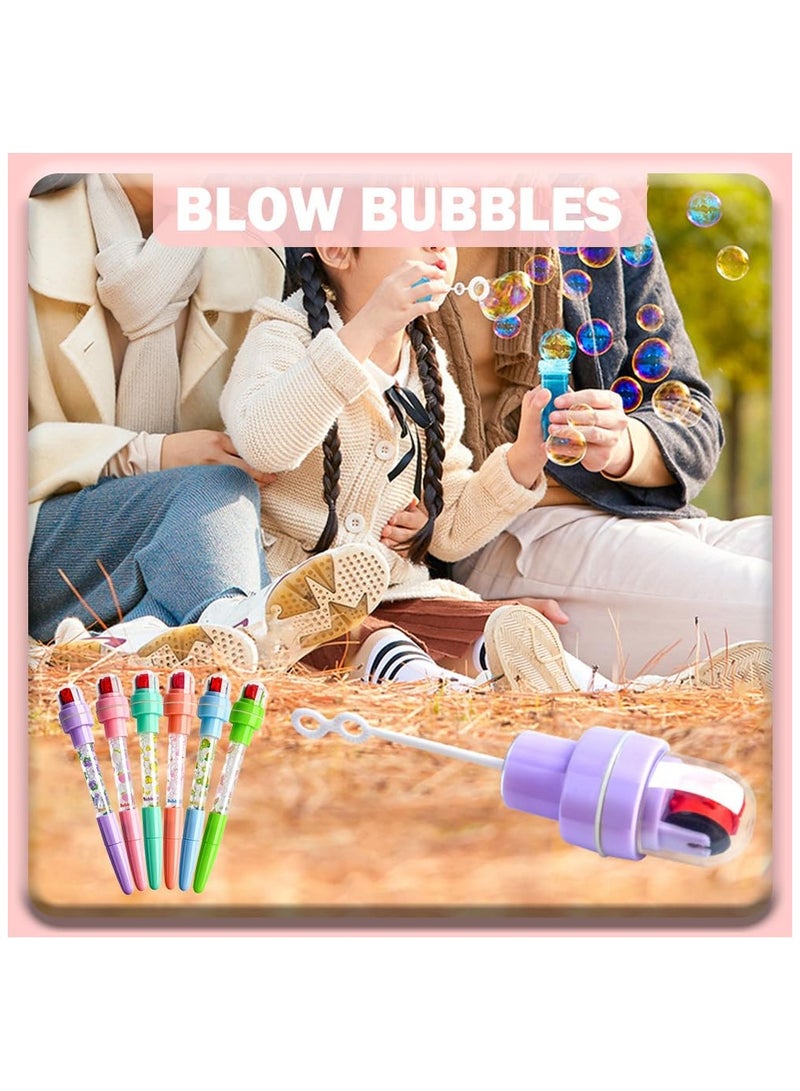 SYOSI Magic Blowing Ballpoint Pen for Kids, Creative 5 in1 Multifunctional Cartoon Seal Bubble Ballpoint Pen, Upgrade Magic Bubble Roller Stamp Ballpoint Pen for Children Students Gift Reward (6PCS) - Image 5