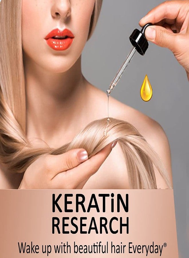 KERATIN RESEARCH Keratin and Argan Damaged Hair Serum Repairing & Healing Oil Treatment Rejuvenates Nourishes adds shine & Conditions Hair Instantly 4oz Large bottle lasts for months - Image 4
