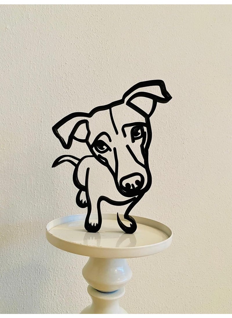 EROTNGO EROTNGO Cartoony Jack Russell Terrier Minimalist Art Sculpture for Tabletops and Shelf Decor  - Image 4