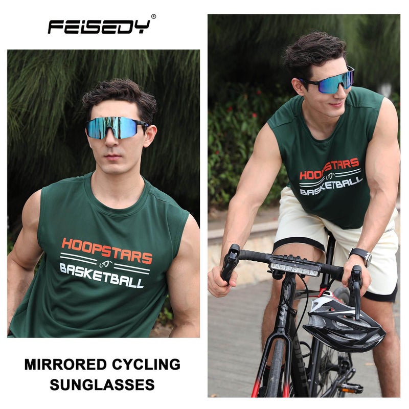 FEISEDY Sports Sunglasses for Men, Women and Teens - Baseball and Cycling UV400 Protection B2388 - Image 2