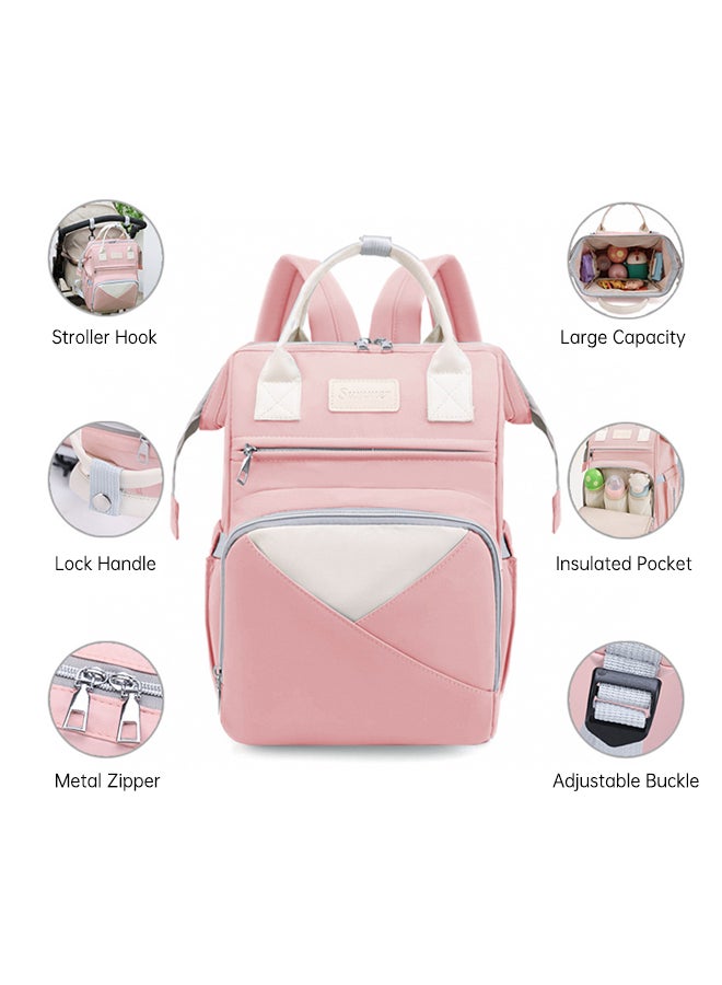 SHABILI Baby Bag Diaper Bag Backpack Mommy Bag Maternity Bag Nylon Waterproof Odorless Large-Capacity Multi-Pocket Travel Pack with Insulated Bottle Holders, Stroller Hooks Design for Daily Casual Trips - Image 4