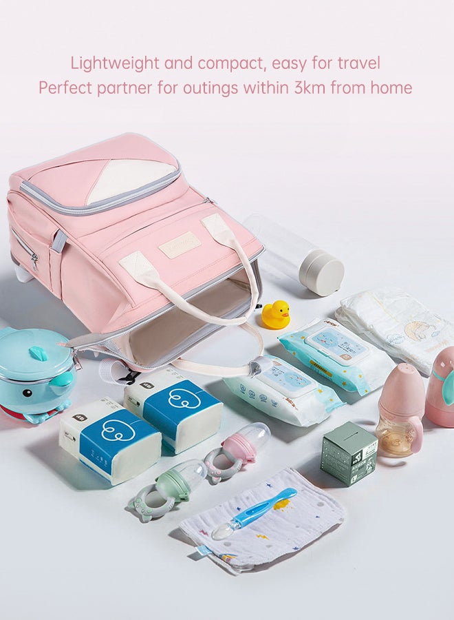 SHABILI Baby Bag Diaper Bag Backpack Mommy Bag Maternity Bag Nylon Waterproof Odorless Large-Capacity Multi-Pocket Travel Pack with Insulated Bottle Holders, Stroller Hooks Design for Daily Casual Trips - Image 2