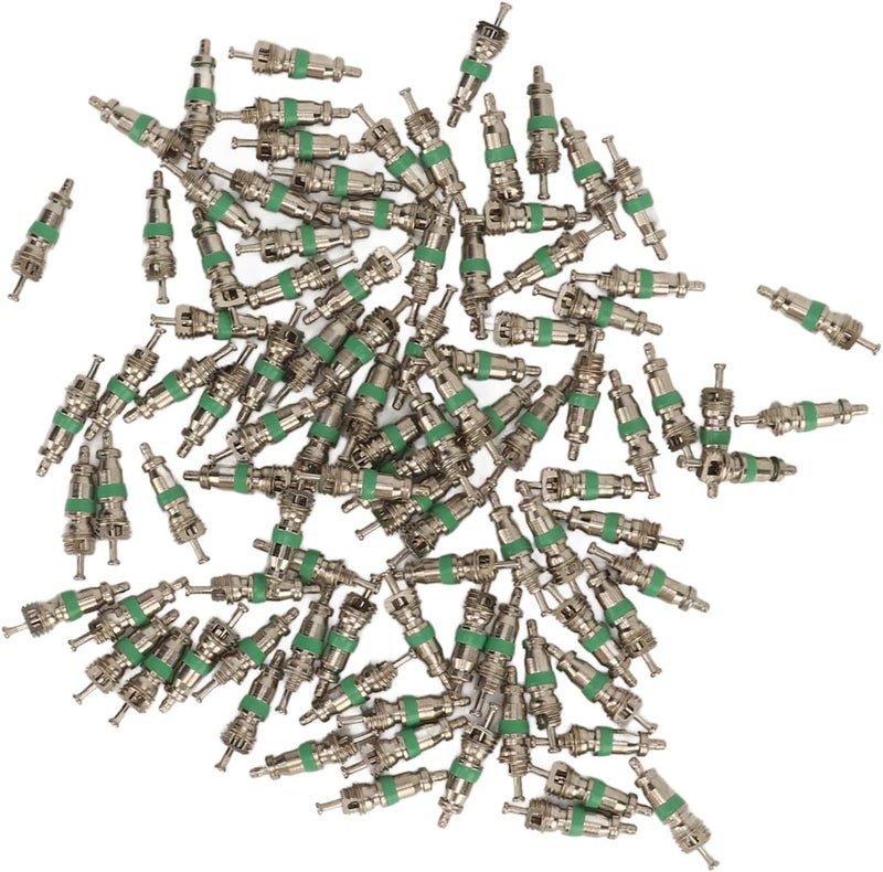 100pcs R12 Air Conditioning Valve Core with Green Rubber Ring for Automotive AC Systems Valve Stem Core Replacement - Image 3