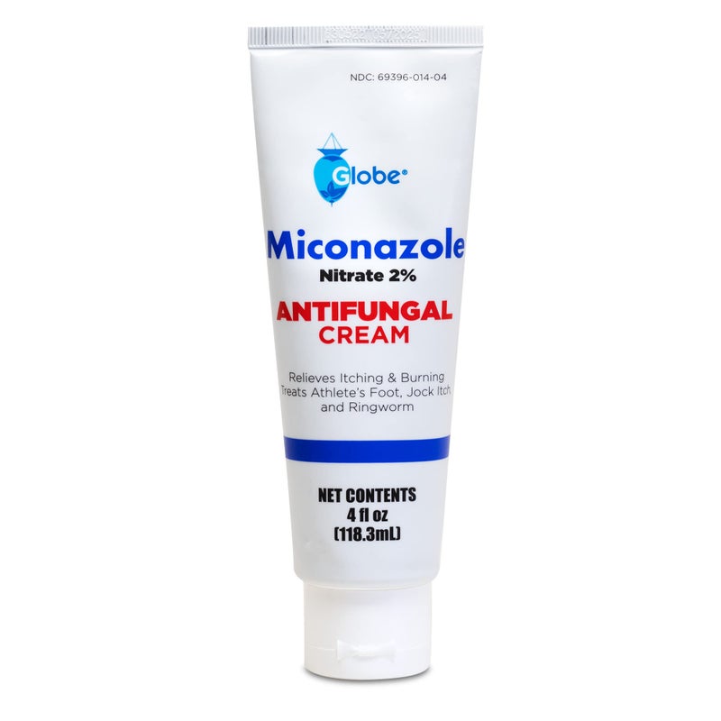 Globe Miconazole Nitrate 2 Topical Antifungal Cream 4 oz Tube for Athletes Foot Jock Itch Ringworm FastActing Relief Extra Strength Formula for Itching Irritation and Skin Protection