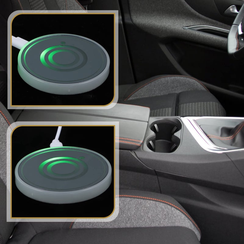 2 Pack Car Cup Holder LED Coaster Lights USB Powered Soft Ambient Illumination - Image 5