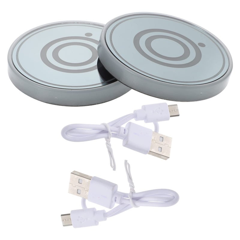 2 Pack Car Cup Holder LED Coaster Lights USB Powered Soft Ambient Illumination - Image 2