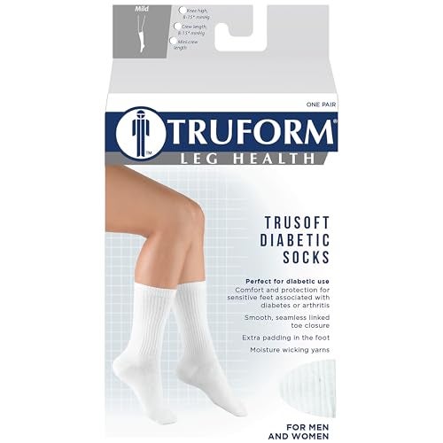 Truform جوارب ضغط طبية من Truform للرجال والنساء، 8-15 مم زئبقي، بطول كرو، أسود، صغير جداً - Image 5