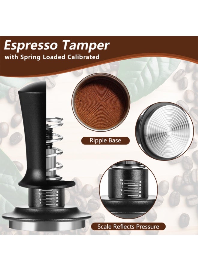 WALALLA 7-in-1 Espresso Accessories Kit for 51mm Portafilter - Includes Wood Handle Tamper, WDT Tool, Distributor, Dosing Funnel, Puck Screen, Stirrer & Brush, Complete Coffee Barista Tool Set for Home or Café - Image 4