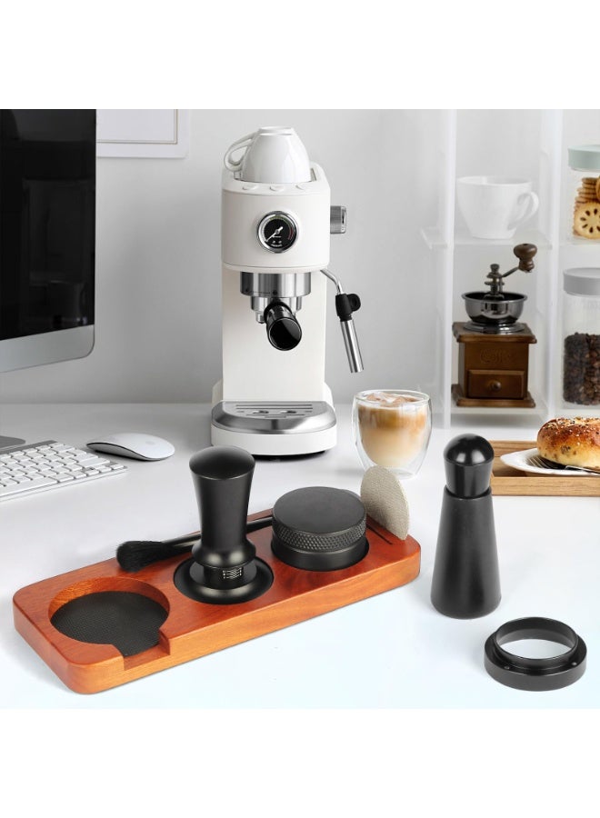 WALALLA 7-in-1 Espresso Accessories Kit for 51mm Portafilter - Includes Wood Handle Tamper, WDT Tool, Distributor, Dosing Funnel, Puck Screen, Stirrer & Brush, Complete Coffee Barista Tool Set for Home or Café - Image 2