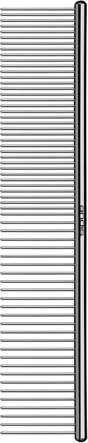 Andis 65730 StainlessSteel Comb for Knots Mats  Loose Hair Removal  Effective Dematting Tool Comfortable Lightweight Portable  Safe for Dogs Cats  Pets  Silver 712Inch - Image 1