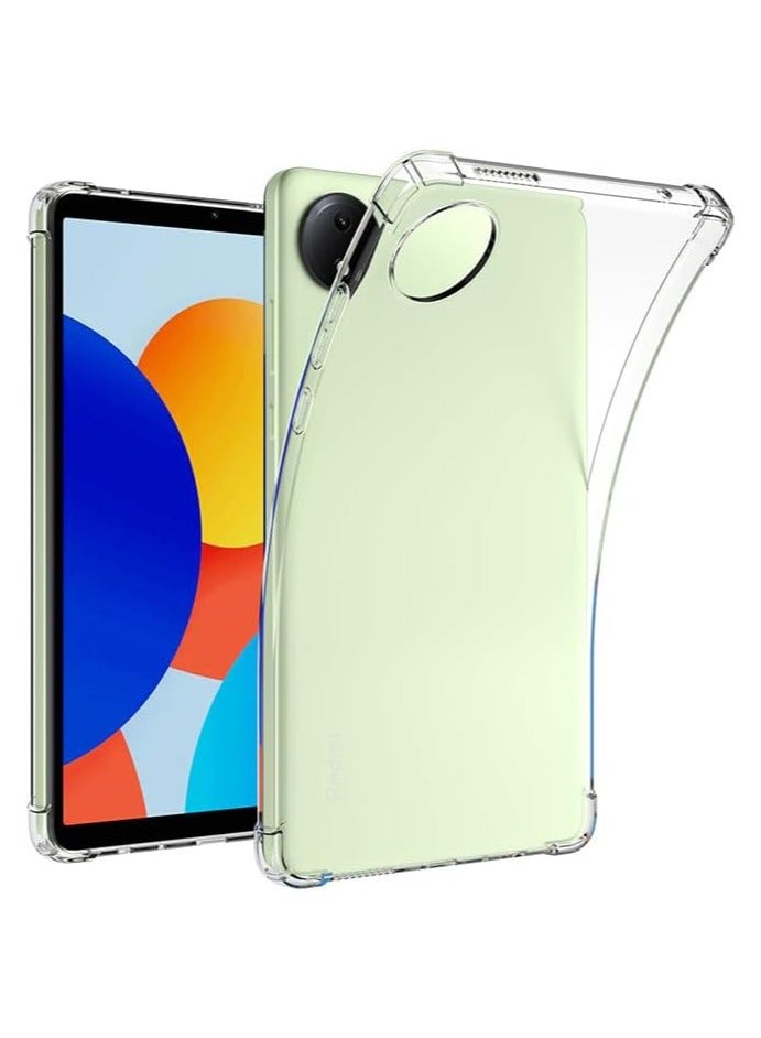 VKL compatible with Xiaomi Redmi Pad SE 8.7 inch Clear Case Released 2024, Shockproof Impact Resistant Flexible Cover, Anti-Scratch Transparent Clear TPU Protective Shell for REDMIPAD SE - Image 1