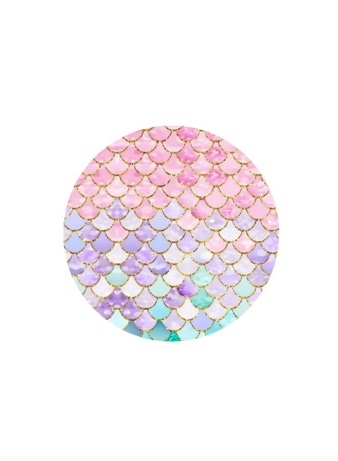New Fish Scale Mermaid Theme Birthday Products Disposable Tablecloth Paper Cup Tissue Paper Plate Party Tableware Set - Image 3