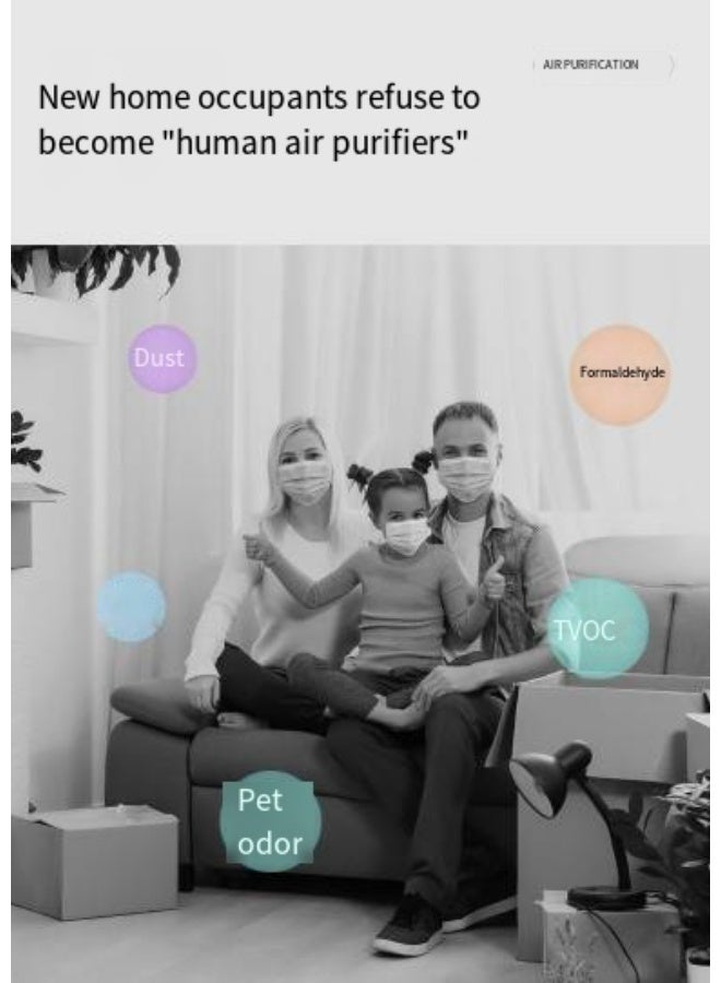 Home air purifier with blue light negative ion purification, capable of filtering pollen and dust, small bedroom air purifier. - Image 4