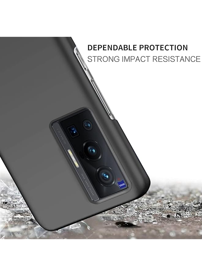 erorex Compatible With Vivo X70 5G Case Ultra Slim Thin Anti Fingerprint Protective Phone Cover For Vivo X70 5G 6.56 Inch Black - Image 4