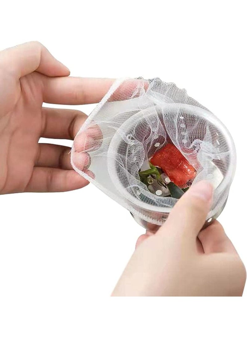 Generic Disposable Sink Strainer Bags – Elastic Mesh Nets for Kitchen Drain Basket, Catch Food Scraps & Hair, Anti-Clog, Easy Clean-Up – White – 1 Set - Image 1