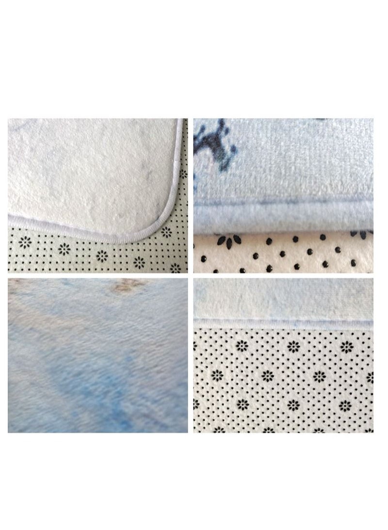 الأزرق جي دبليو طقم إكسسوار دواسات الحمام من 3 قطع - Image 4