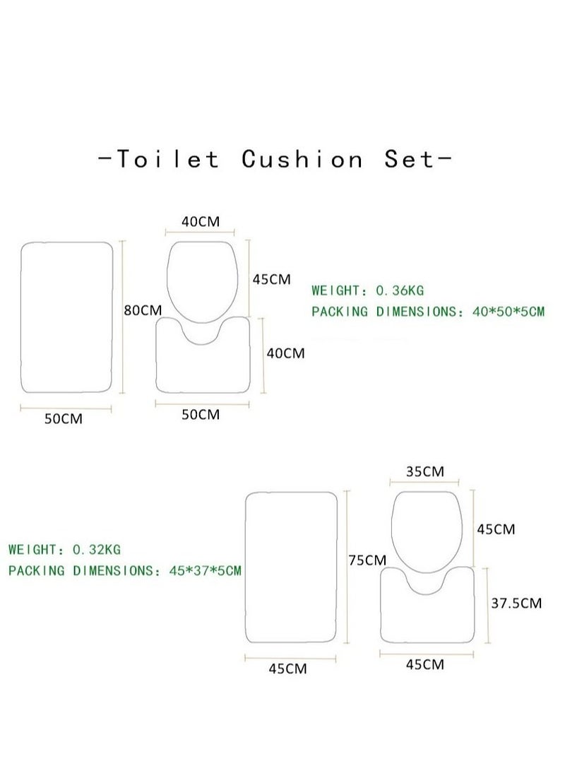 الأزرق جي دبليو طقم إكسسوار دواسات الحمام من 3 قطع - Image 5