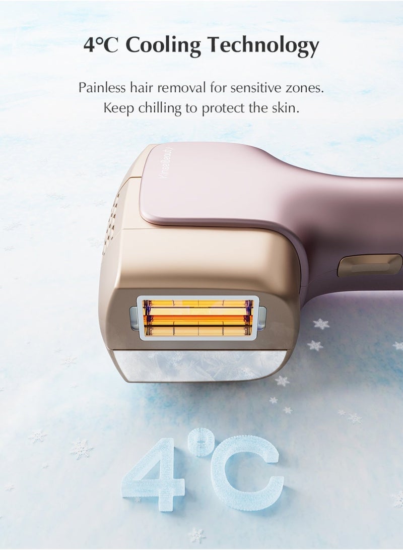KinseiBeauty T36 999,999 Flashes 10 Energy Levels Laser Hair Removal, 4℃ Ice Cooling Painless IPL Hair Removal Device, 0.5s/Flash, Extra-large 3.9cm² light outlet, Intelligent Skin Tone Recognition Laser Epilator, Laser Hair Removal Device for Whole Body Bikini Face Arm Armpit Back Leg - Image 2
