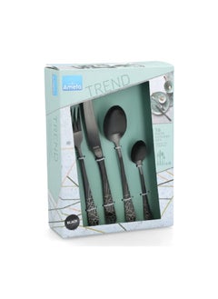 Amefa 16-Piece Sturdy Austin Kitchware Cutlery Set Black  - Image 5