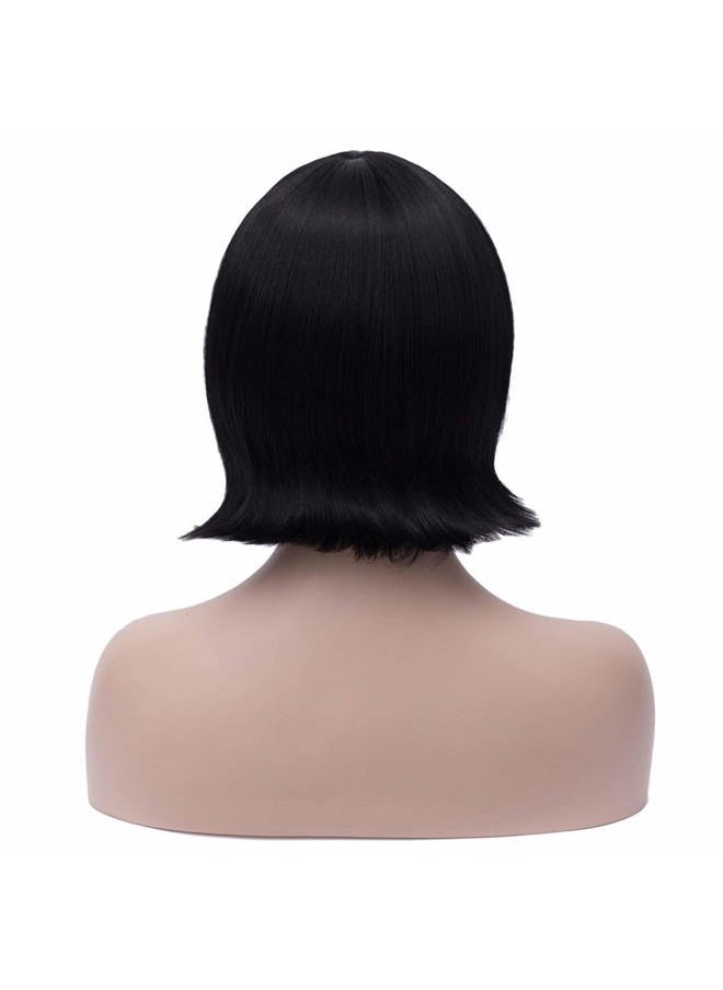Bopocoko - Black Wig Short Curly Hair Wigs for Women Halloween Costume Wigs Heat Friendly Synthetic Wig BU197 - Image 1