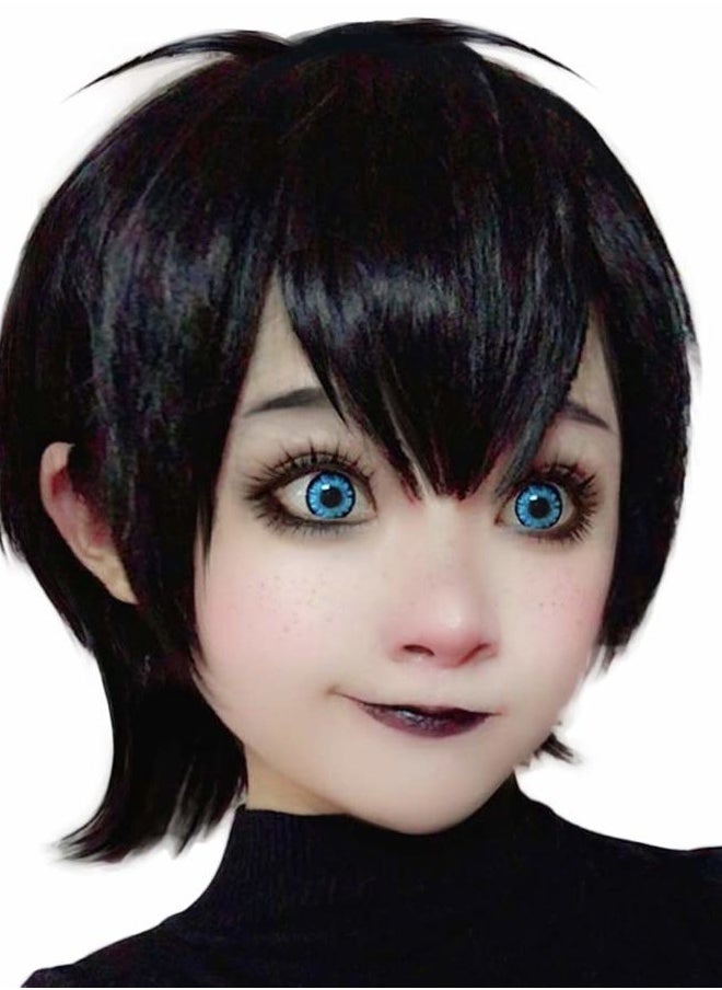 Bopocoko - Black Wig Short Curly Hair Wigs for Women Halloween Costume Wigs Heat Friendly Synthetic Wig BU197 - Image 1