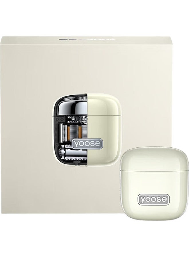 Yoose Electric Shaver Portable Two-In Nose Hair Trimmer And Razor Birthday New Year Gift For Boyfriend Husband Beard Trimmer With National Subsidy D1-T Linen White - Image 1