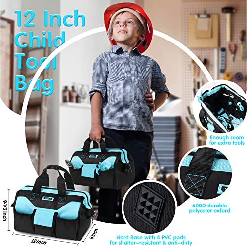 SHALL 26-Piece Kids Size Tool Set, Real Tools Kit for Kids with 12" Tool Bag, Safety Certified Children Learning Tool Set with Hand Tools for Boys & Girls Age 6+, DIY Building, Woodwork & Construction - Image 5