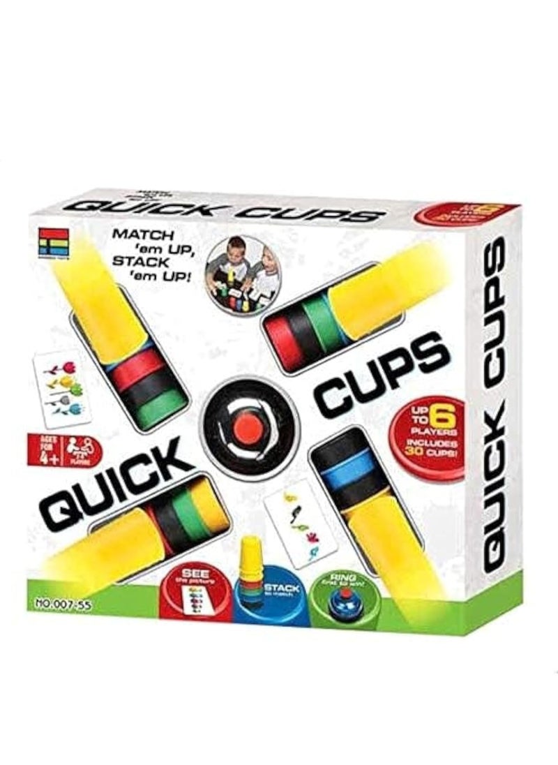 Spin Master Games - Kids Quick Cup Game Classic Cup Game with 24 Photo Cards 20 Cup Bell and Fun Interactive Game Instructions for Parents and Children to Improve Hand and Eye Movement Coordination and Color Learning - Image 1