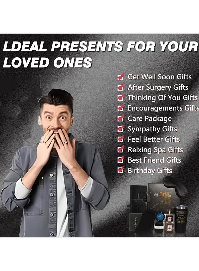 Gift Baskets for Men - Birthday Gift Box Set Contains 12 Items Inspirational Gifts Relaxing Spa Treatment Packages for Men Friendship Friend Gifts for Men - Image 3