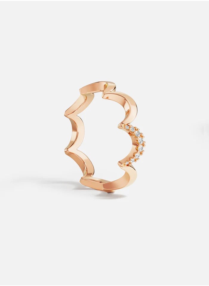 MONACO - APM Wavy Rose Gold Ring - Image 1
