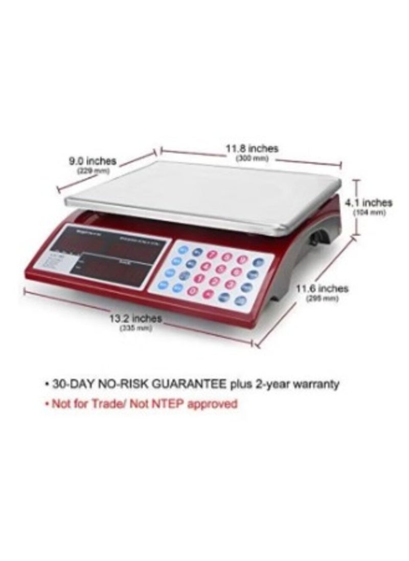 CAMRY Digital Commercial Price Scale Red/Silver 20centimeter  - Image 2