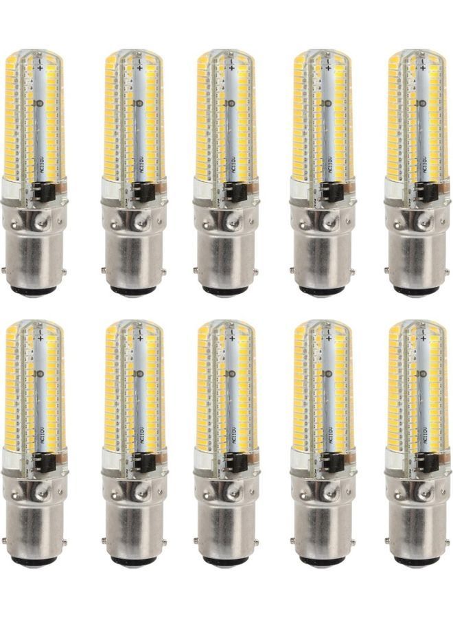NIBEMINENT 10-Piece BA15D 7W Silicone LED Corn Bulbs Warm White - Image 1