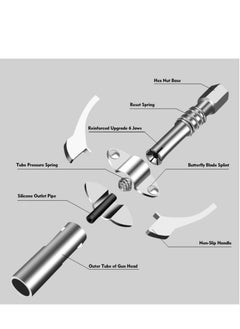 Y&D Grease Gun Coupler, Double Handle Quick Lock Release Tips with 6 Thickened Jaws, 12000 PSI High Pressure Fittings, Compatible All Guns 1/8" NPT Fittings  - Image 3