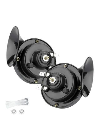 2PCS Super Loud Train Horns, Car Air Electric Snail Double Horn, 12V Waterproof Air Horns Replacement Kit, Automotive Accessories Universal for Car, Motorcycle, Truck, Bike, Boat (Black) - pzsku/ZE8742D589DA5BF332575Z/45/_/1694194093/89464e2c-d7f6-4cdb-bbe6-fd37dec88e31