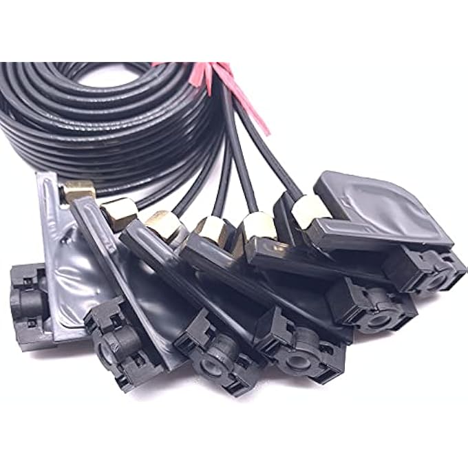 6 COLOR UV INK TUBE HOSE PIPE LINE WITH SQUARE SMALL DAMPER SCREW NUTS ORING FOR EPSON R330 R290 T50 L800 1390 PRINTER ACCESSORIES - Image 1
