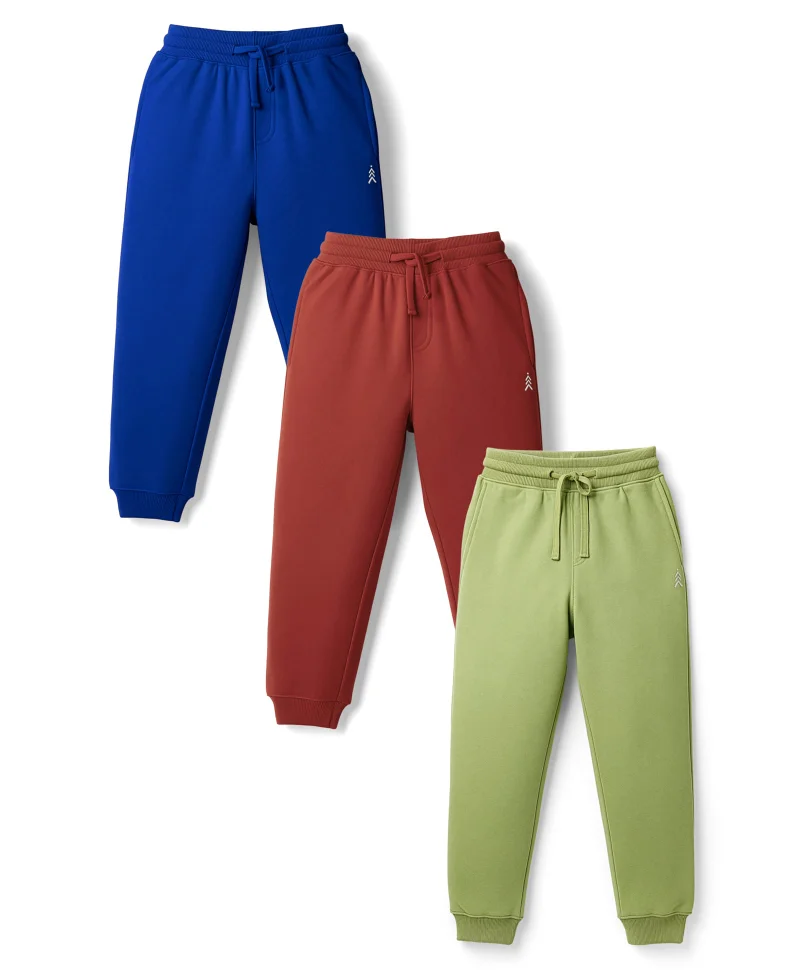 Pine Kids Pine Kids Knit Full Length Lounge Pants with Logo Print (Pack of 3) - Assorted