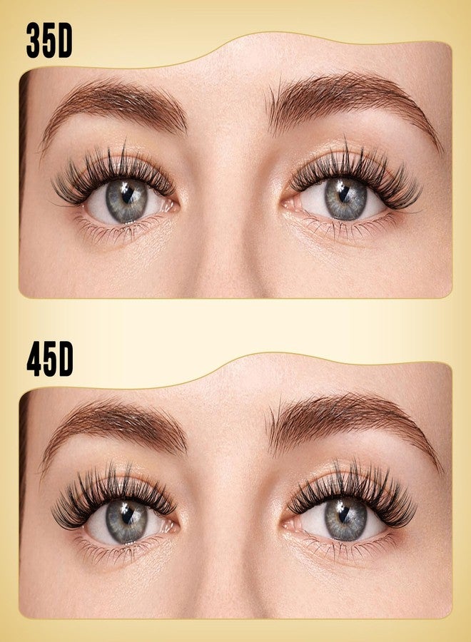 QUEWEL Lash Clusters 320Pcs Cluster Lashes 35D+45D D Curl Lash Cluster Eyelash Extensions Mix9-16mm Individual Eyelashes Clusters Wispy Lash Clusters Thin Band Soft to Use at Home(35D+45D D Mix9-16) - Image 5